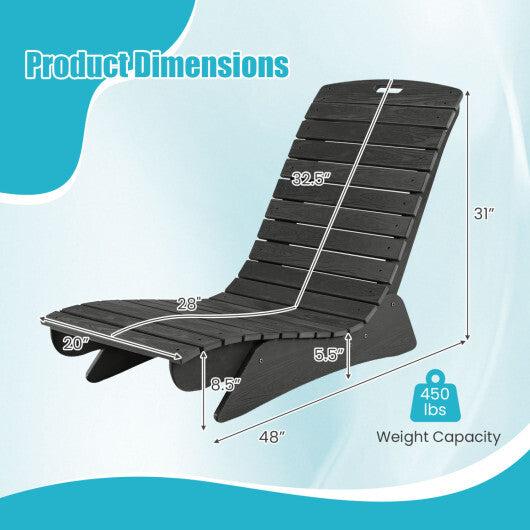 Fade-Resistant Outdoor Lounger with Contoured Shape for Deck Poolside-Brown