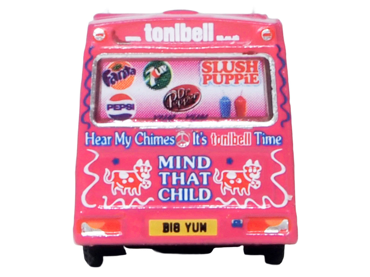 Whitby Mondial Ice Cream Van "Tonibell" Pink with Graphics 1/76 (OO) Scale Diecast Model Car by Oxford Diecast