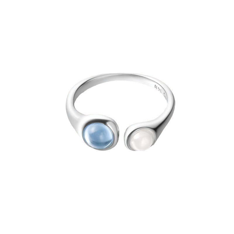 Japanese And Korean Streamer Wave Moon Shadow Single Layer Double-layer Ring French Exquisite Niche