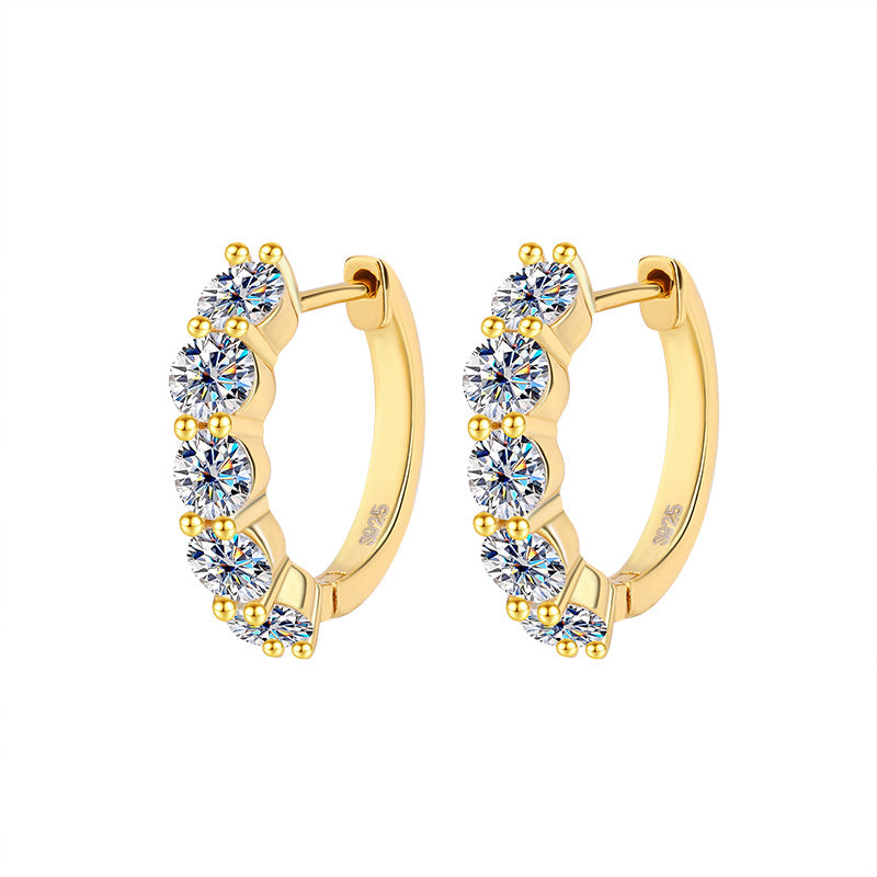 S925 Sterling Silver Moissanite Earrings