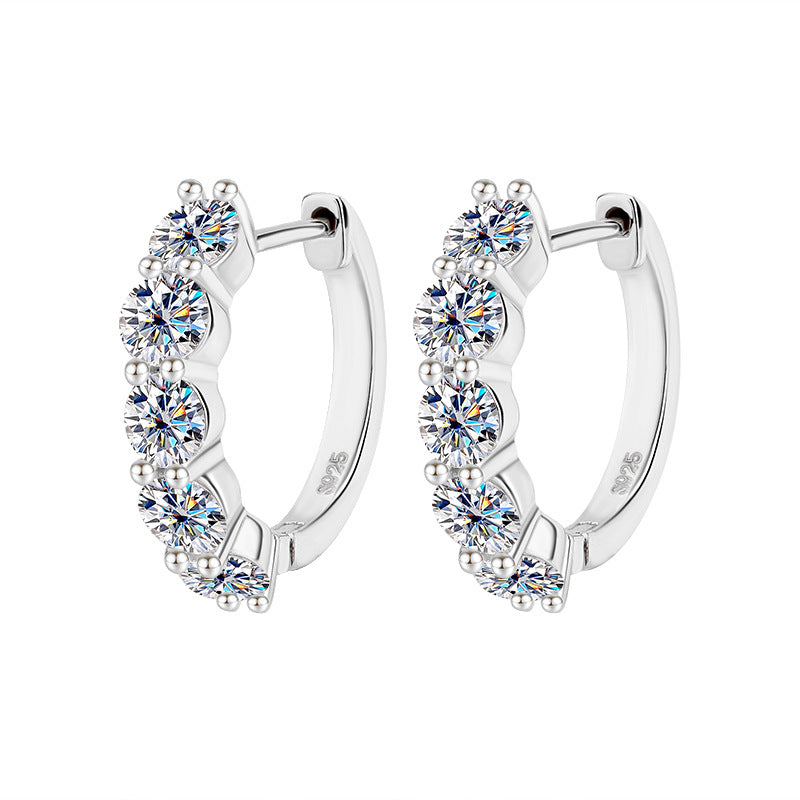 S925 Sterling Silver Moissanite Earrings