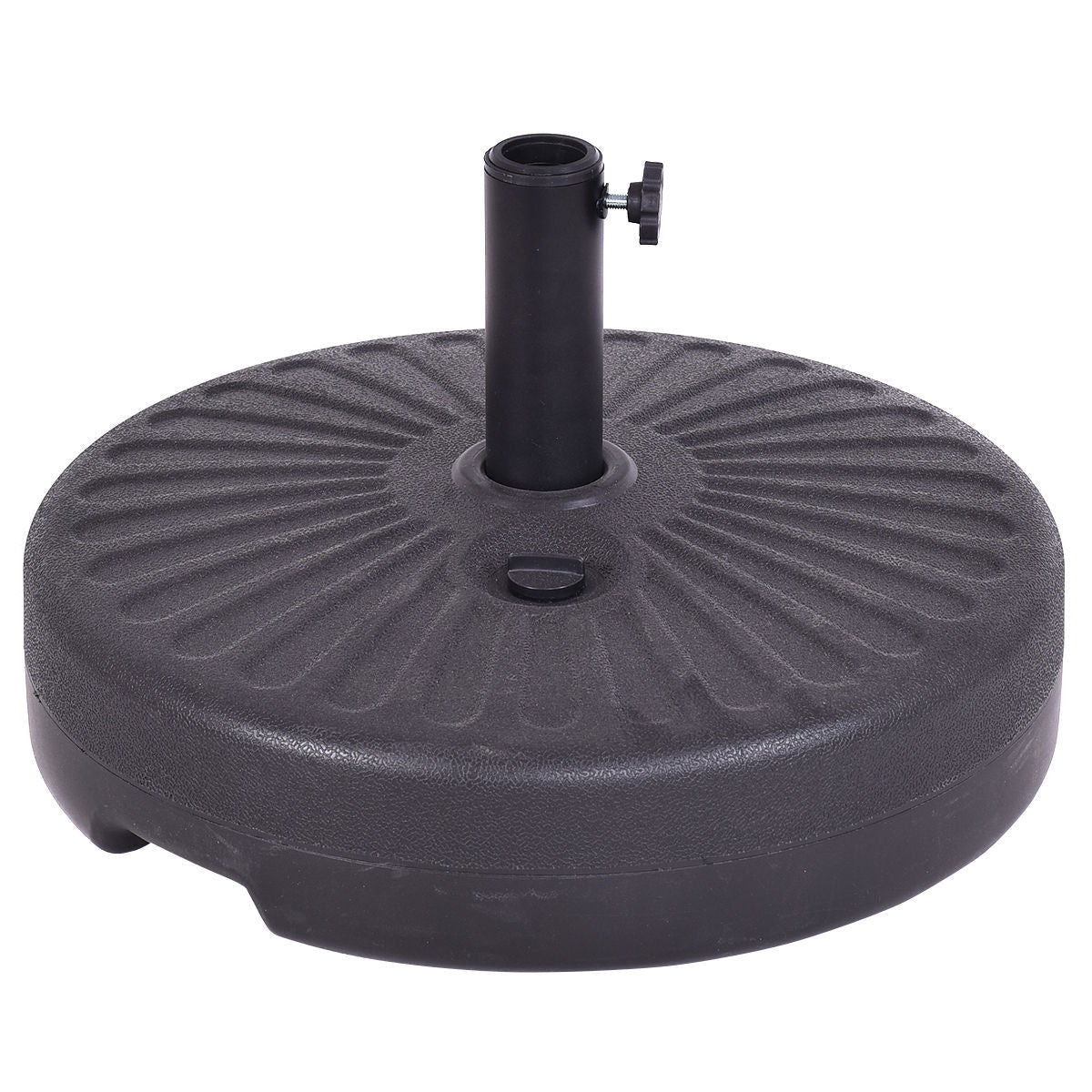 20 Inch Round 23L Water Filled Umbrella Base - Color: Black