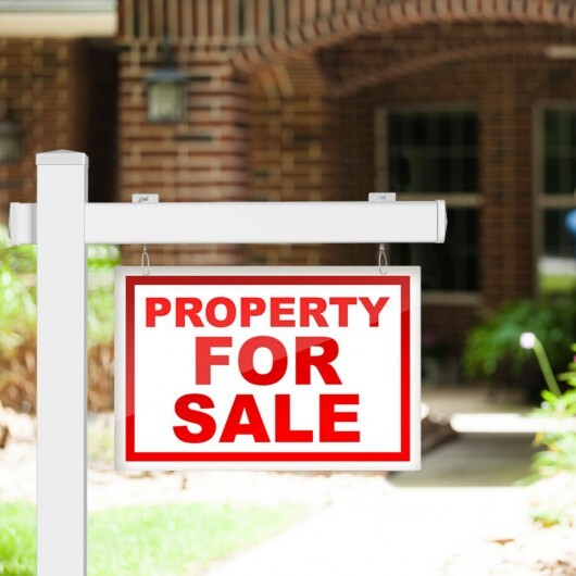 6 Feet Vinyl UPVC Real Estate Sign Post Realtor Yard Sign Post-Black