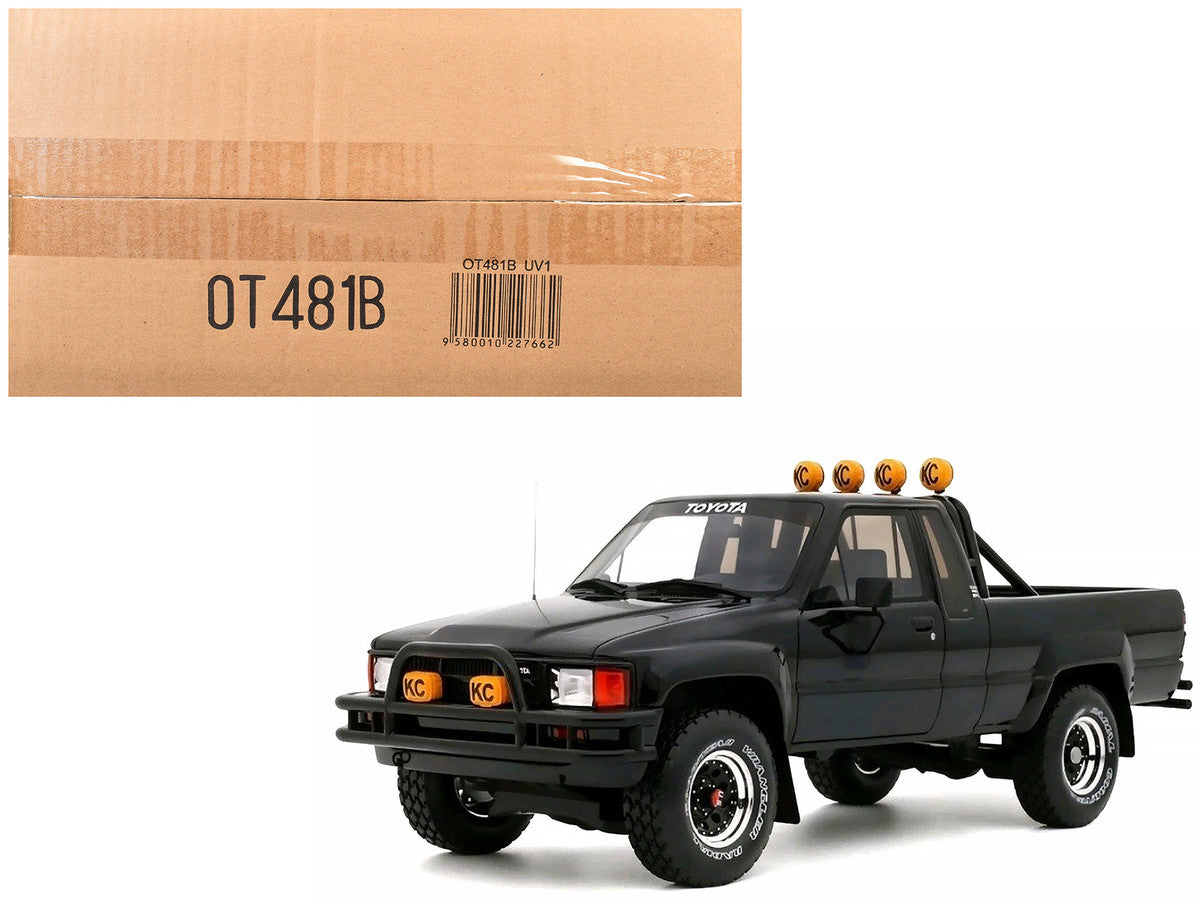 1985 Toyota Hilux SR5 Pickup Truck Black Limited Edition to 2500 pieces Worldwide 1/18 Model Car by Otto Mobile
