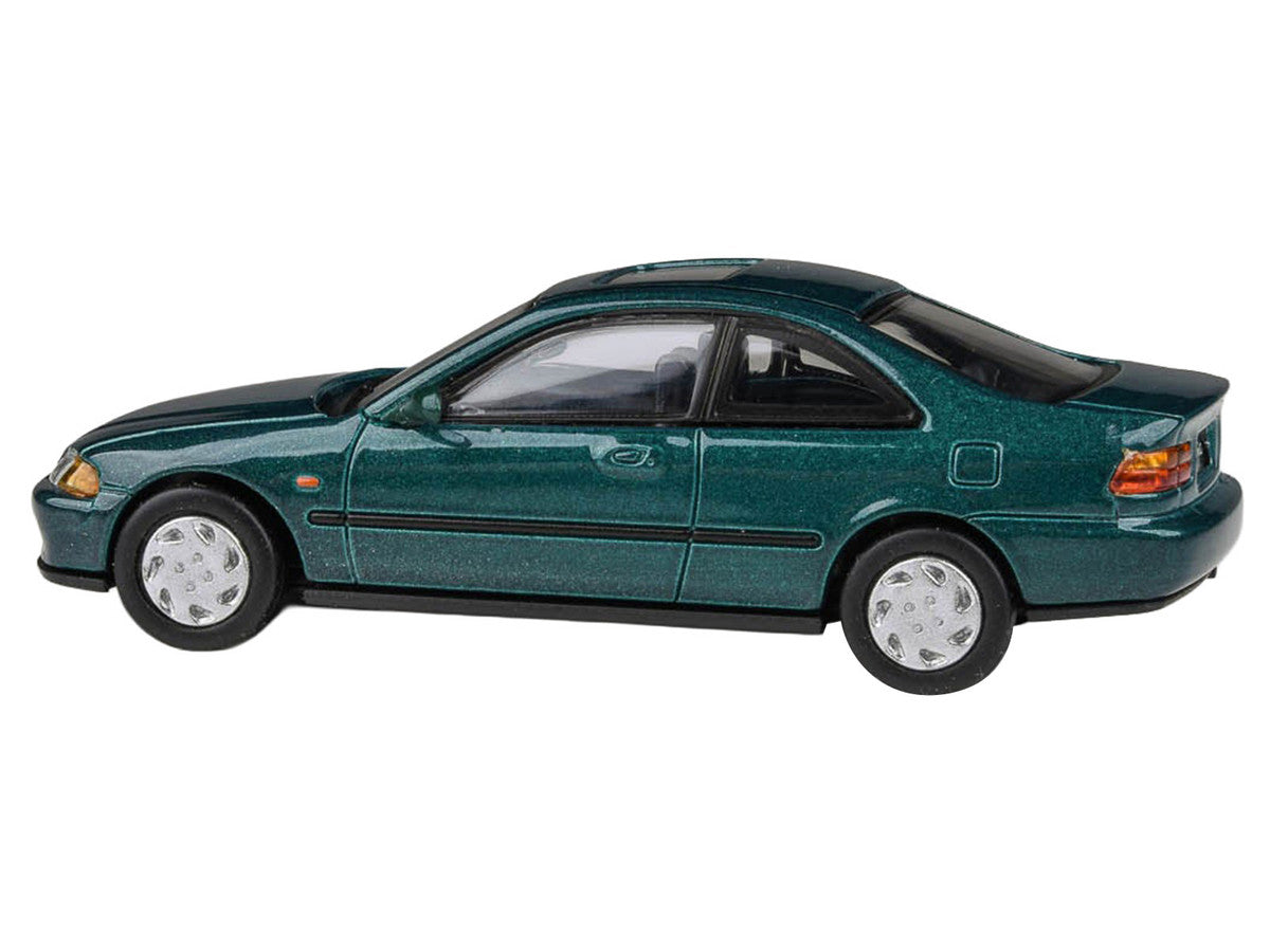 1995 Honda Civic Coupe EJ1 Paradise Blue Green Metallic with Sunroof 1/64 Diecast Model Car by Paragon Models