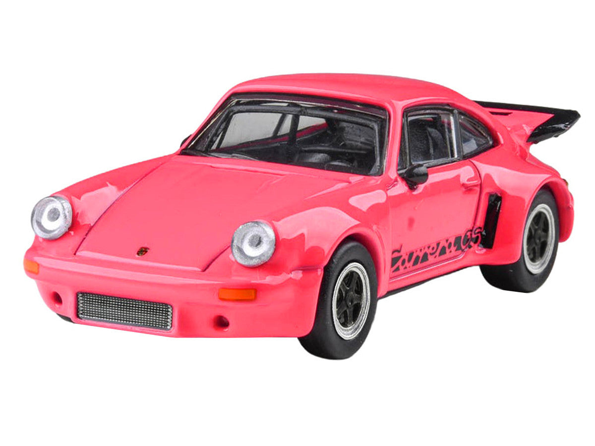 1974 Porsche 911 Carrera RSR 3.0 Fuchsia with Black Stripes 1/64 Diecast Model Car by Paragon Models