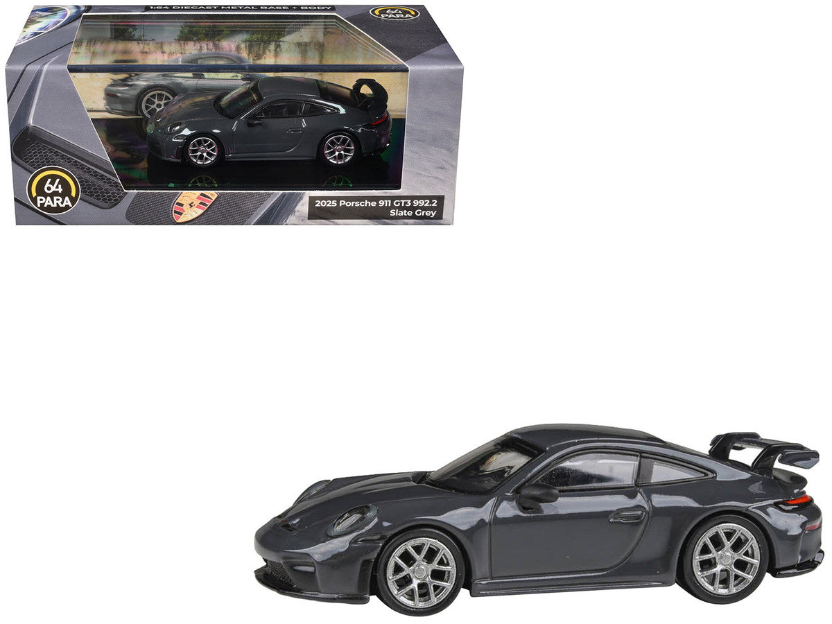 2025 Porsche 911 GT3 (992.2) Slate Gray 1/64 Diecast Model Car by Paragon Models