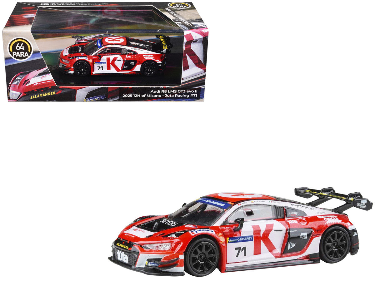 Audi R8 LMS GT3 EVO II #71 Arunas Geciauskas - Nicola Michelon - Tim Muller "Juta Racing" "12 Hours of Misano" (2025)  1/64 Diecast Model Car by Paragon Models