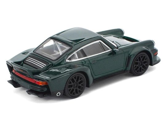 Singer DLS Turbo Green Metallic 1/64 Diecast Model Car by Pop Race