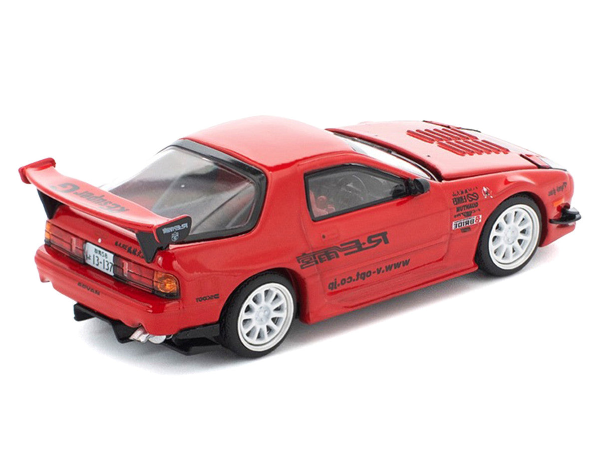 Mazda RX7 (FC3S) RE Amemiya RHD (Right Hand Drive) Red Metallic 1/64 Diecast Model Car by Pop Race