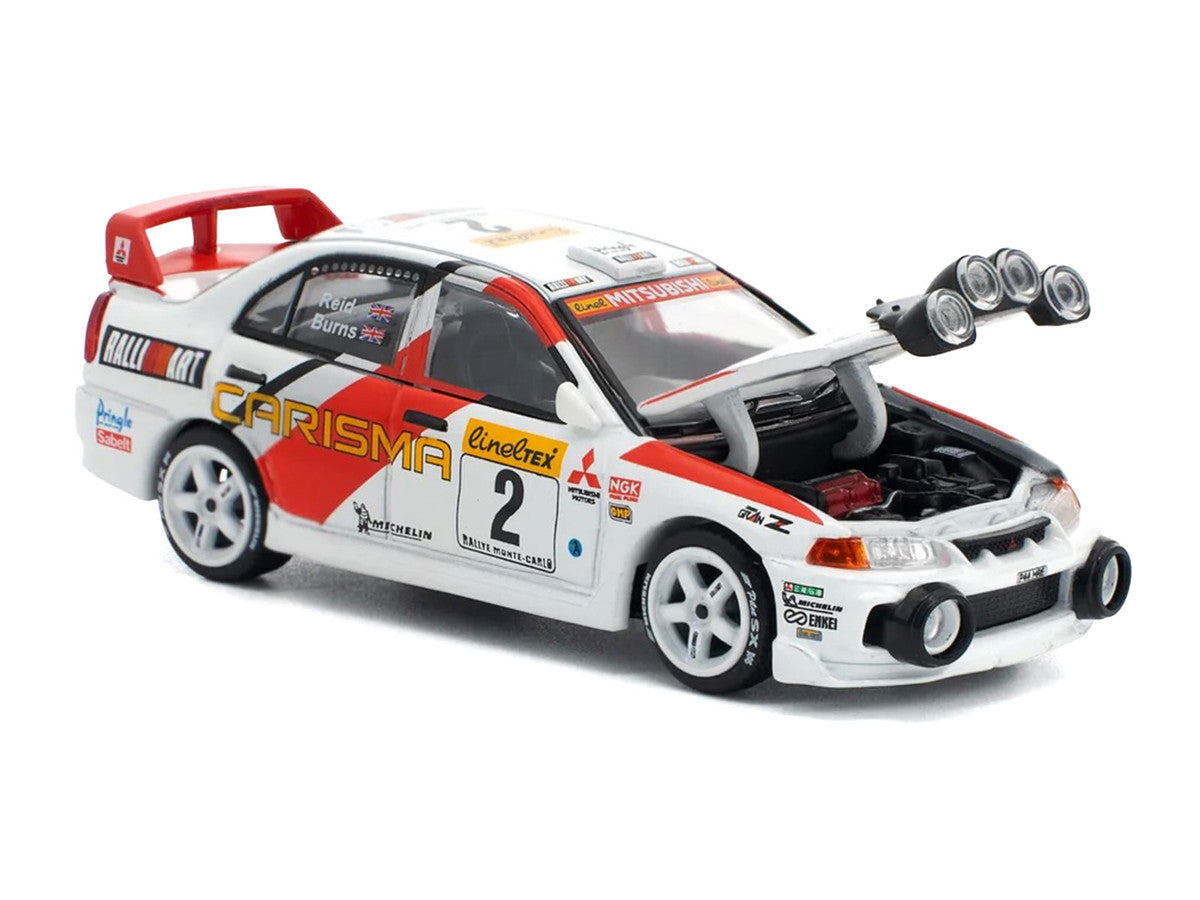 Mitsubishi Lancer Evolution IV RHD (Right Hand Drive) #2 Richard Burns - Robert Reid "Monte Carlo Rally" (1998) 1/64 Diecast Model Car by Pop Race