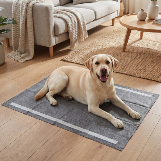 35.5" x 24" Charcoal?Dog Pee Pads 6-Layer for Dogs-Black