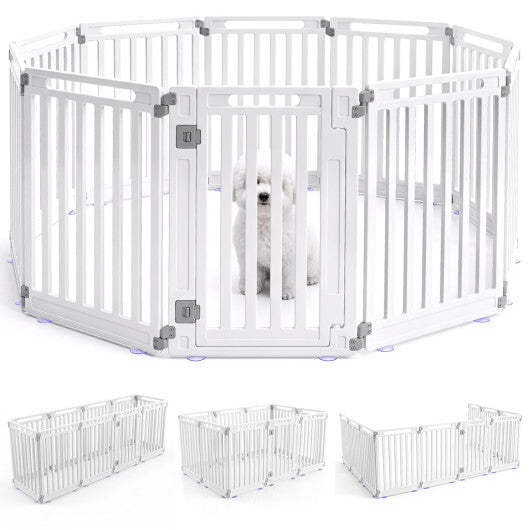 31.5" Height Indoor Outdoor Dog Playpen with 10 Panels-White