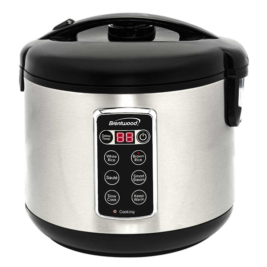 Brentwood 16 Cups 6 Function Smart Multi-Cooker Rice Cooker in Stainless Steel