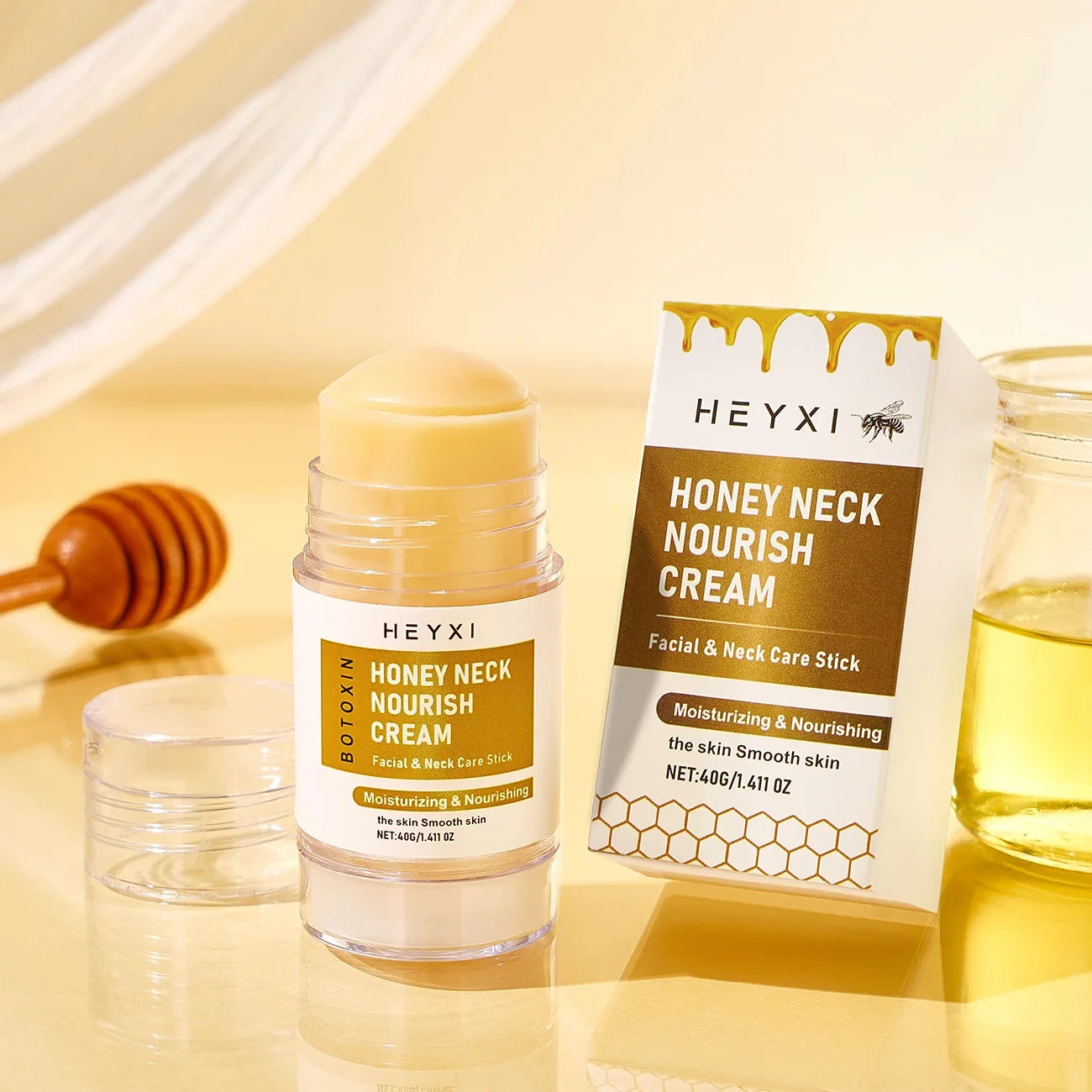 Honey Neck Nourishing Cream, Natural Ingredients, Deep Moisturizing, Refreshing and Easy to Absorb, Suitable for All Skin Types