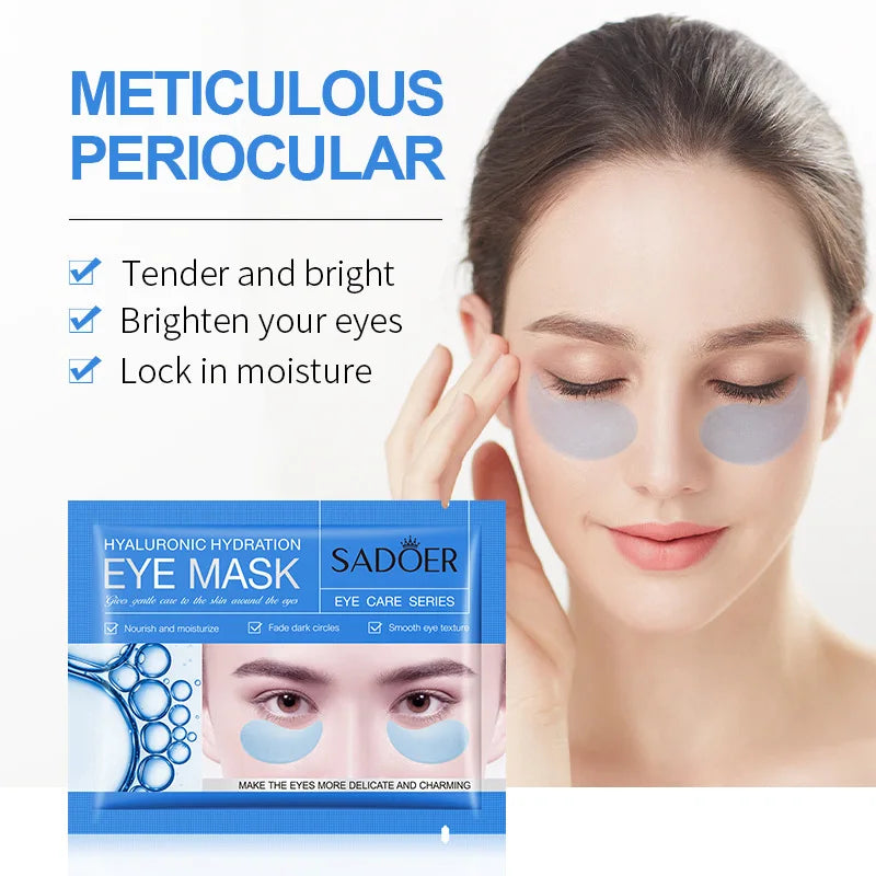 5/10/20 Pairs SADOER Crystal Collagen Eye Mask Anti Dark Circles Removal Eyes Bags Moisturizing Eye Patches for Eyes Skin Care