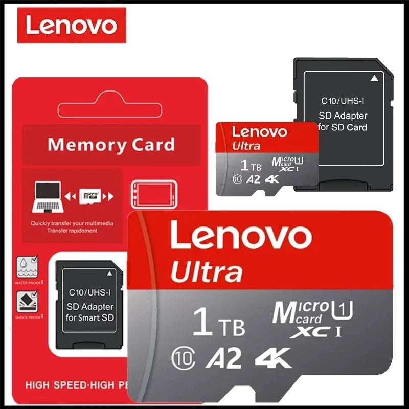 Lenovo 2026 New High Speed Memory Card 1TB 512GB 256GB Micro SD Class 10 TF Flash for iPhone Drone Car Camera Cartao De Memoria