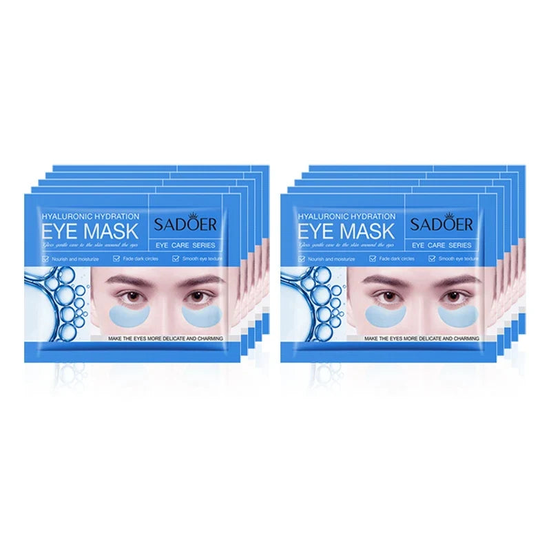 5/10/20 Pairs SADOER Crystal Collagen Eye Mask Anti Dark Circles Removal Eyes Bags Moisturizing Eye Patches for Eyes Skin Care