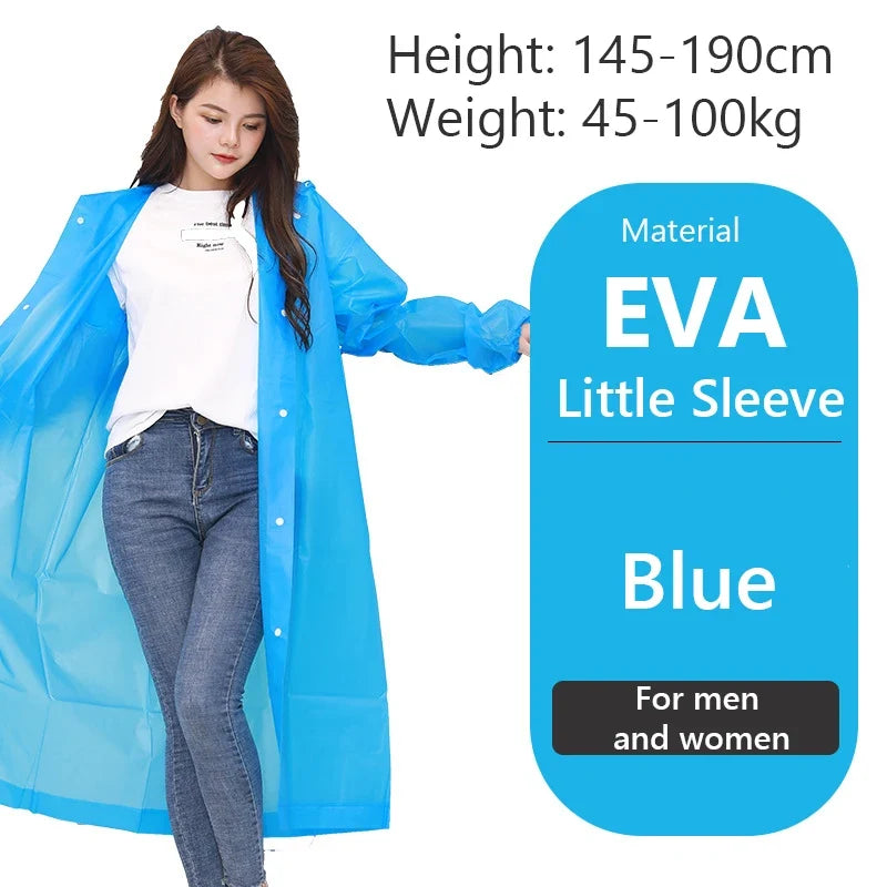 Raincoat Women Men Impermeable Thickened Waterproof Raincoat Tourism Outdoor Hiking Rain Poncho Raincoat Hooded Rain Coat