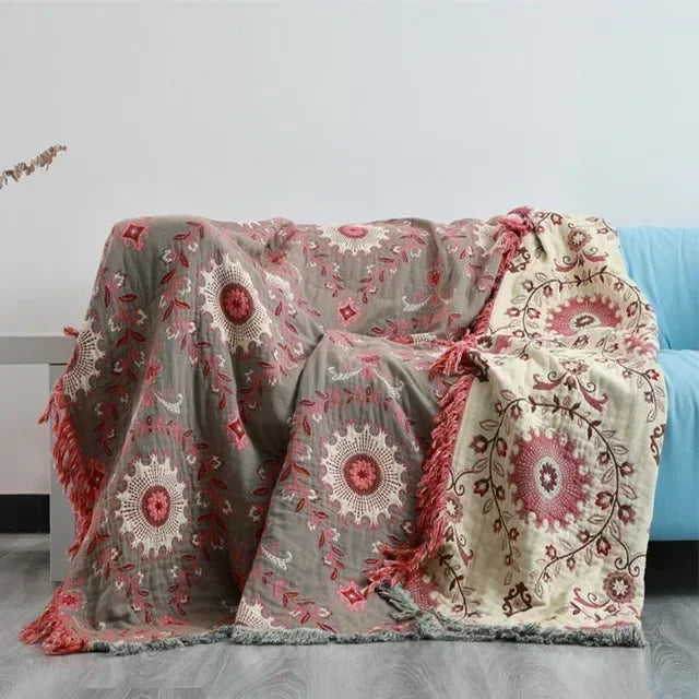 Nordic Throw Blanket For Beds Cotton Double Sided Sofa Cover Sofa Cushion Soft Blanket Leisure Bedspread Four Seasons Thin Quilt
