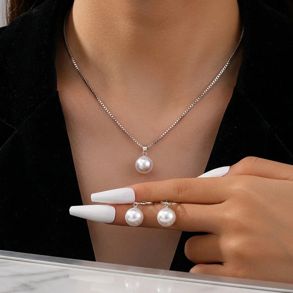 Women's Necklace Earrings Set Zircon Dangle Earrings Set Exquisite Wedding Party Jewelry Set for Anniversary Mother's Day Gift