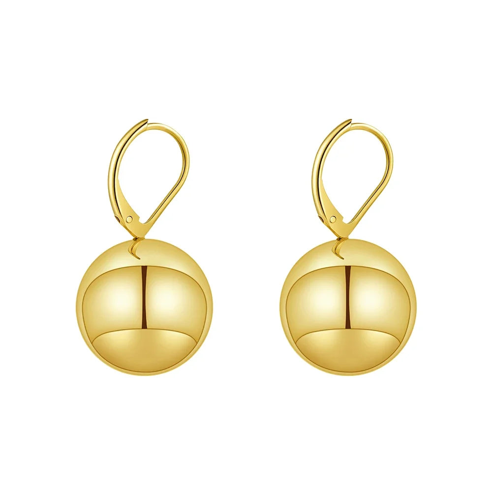 ENFASHION Aretes De Mujer Grossy Hollow Steel Ball Earrings For Women's Stainless steel 18K Plated Gold Fashion Jewelry E251838