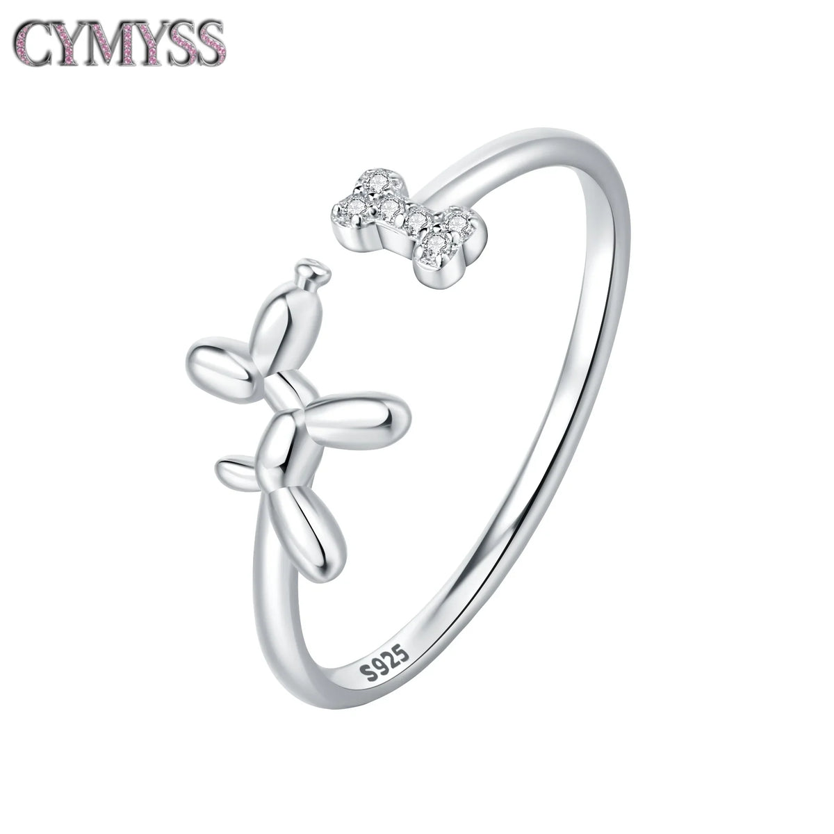 Original 925 Sterling Silver Open Ring Exquisite Panda Dolphin Adjustable Ring Original Daily Fine Jewelry Women Birthday Gifts