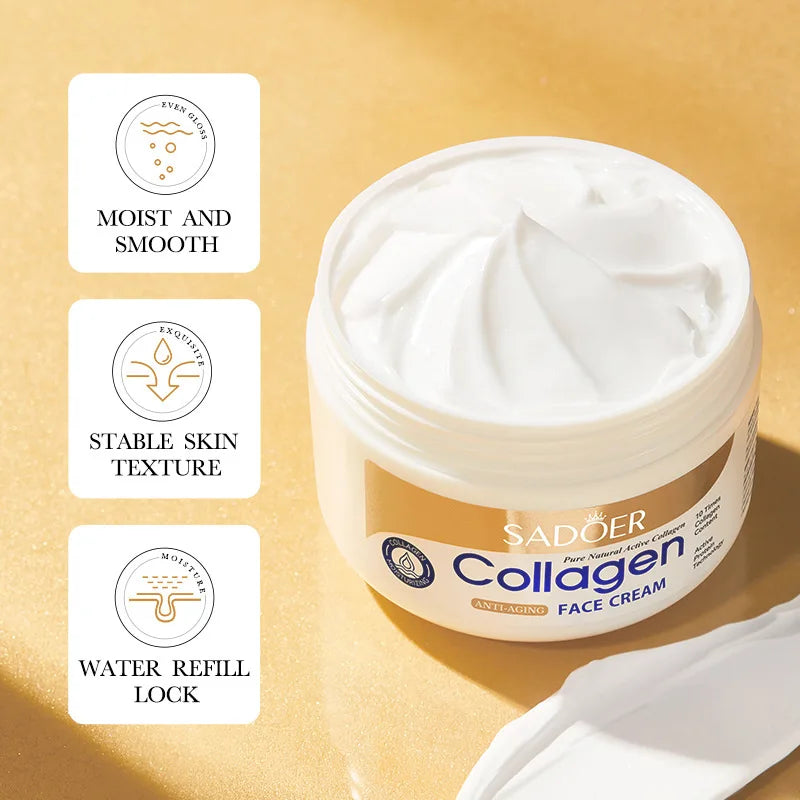 SADOER Collagen Anti-wrinkles Face Cream sknicare Moisturizing Hydrating Anti-aging Faical Cream Beauty Face Skin Care Products