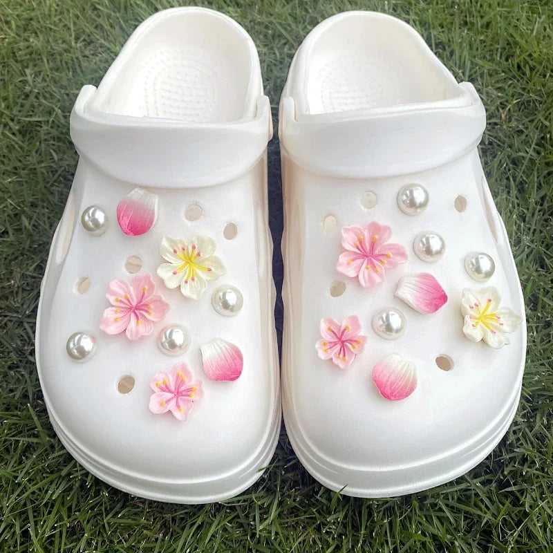 Hot Fashion Shoe Charms for Creative Branches and Flowers Clogs Shoe Buckle Cute Shoe Accessories Decoration for Girls Gift