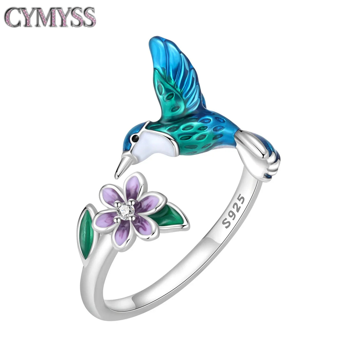 Original 925 Sterling Silver Open Ring Exquisite Panda Dolphin Adjustable Ring Original Daily Fine Jewelry Women Birthday Gifts