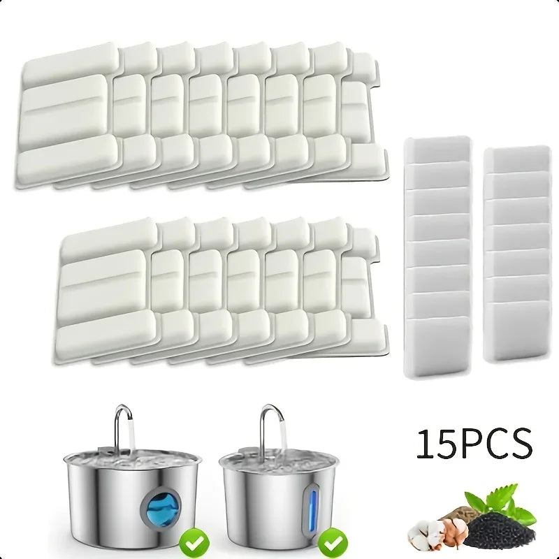 15/30pcs Cat Water Fountain Filter- Suit for Cat Dog Pet Water Fountain Cat Fountain Filter Replacement For TY09/TY10(2.2L/3.2L)
