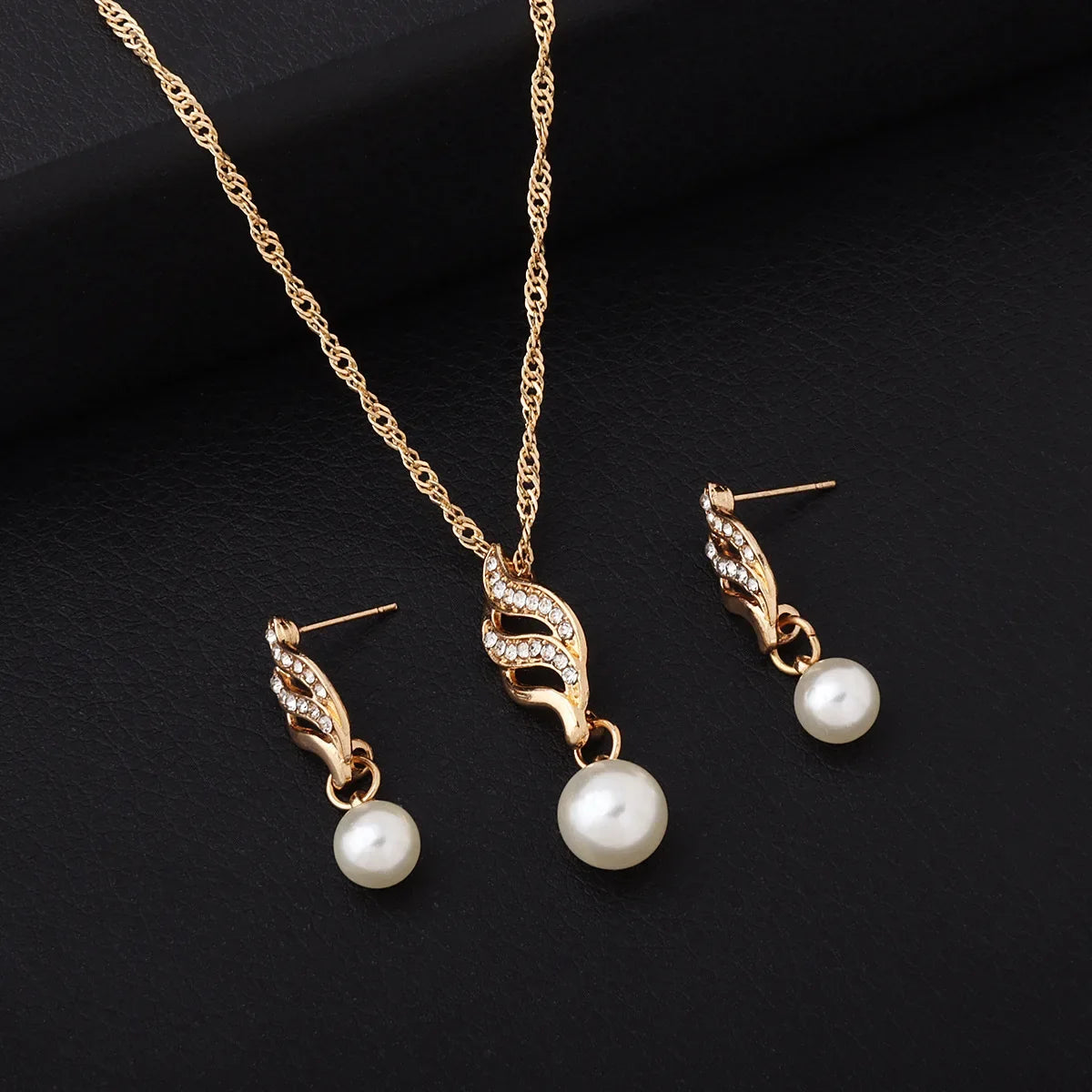 Women's Necklace Earrings Set Zircon Dangle Earrings Set Exquisite Wedding Party Jewelry Set for Anniversary Mother's Day Gift