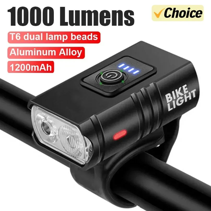 Ultra Bright Bike Light Bicycle Front Headlight Night Riding Red Back Taillight Waterproof for Adult Kids Road Mountain Cycling