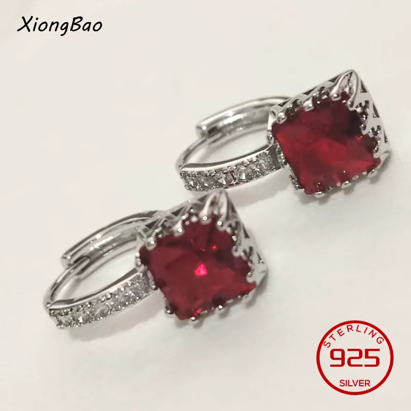 925 Sterling Silver Earrings New Women Elegant Temperament Sterling Anniversary Gift Fashion Jewelry Accessories Geometric Ears