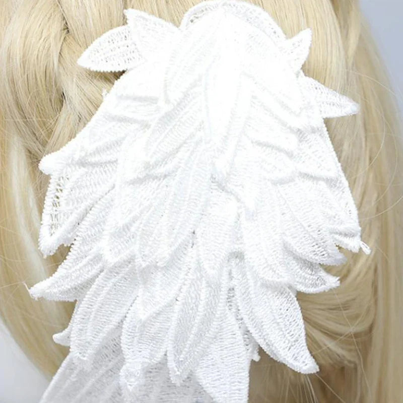 Lolita Feather Angel Wings Hair Clip Barrette Angel Wing Hairpin Lolita Anime Cosplay Hair Accessories Halloween Party Headwear