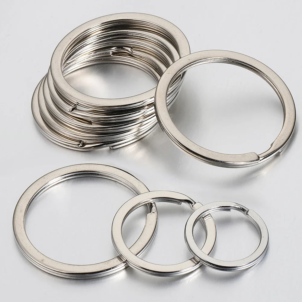 20pcs Metal Split Jump Rings Metal Hooks for DIY Keychain Pendant Making Accessory