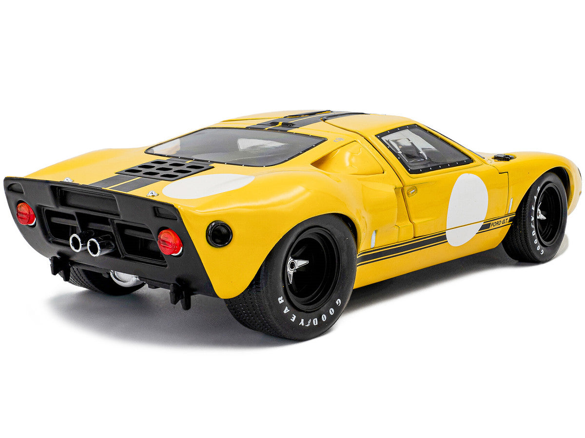 1968 Ford GT40 MK1 Yellow with Black Stripes "Competition" Series 1/18 Diecast Model Car by Solido