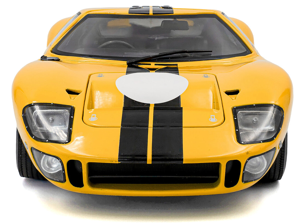 1968 Ford GT40 MK1 Yellow with Black Stripes "Competition" Series 1/18 Diecast Model Car by Solido