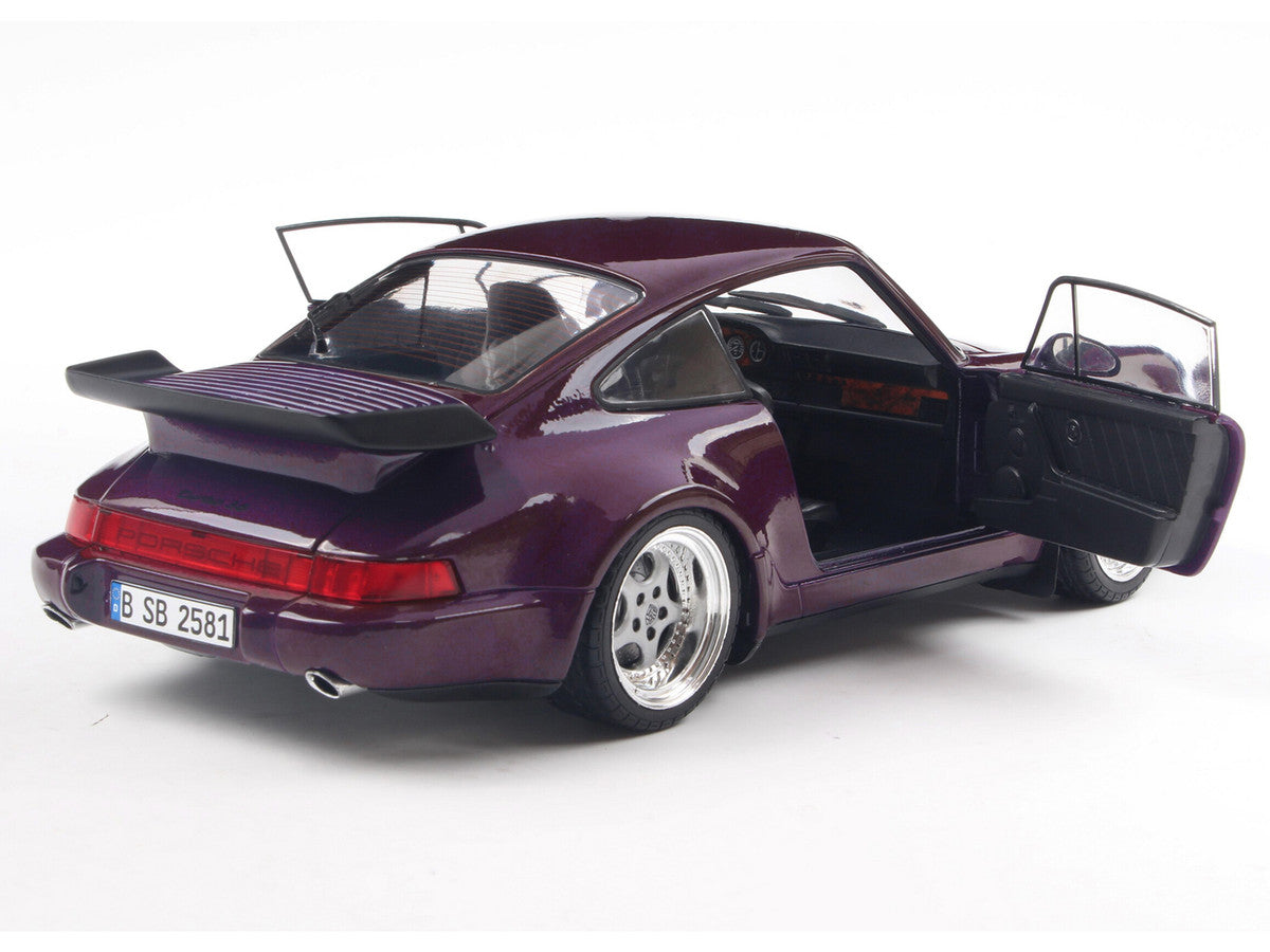 1990 Porsche 911 (964) Turbo Violet Blue Metallic 1/18 Diecast Model Car by Solido