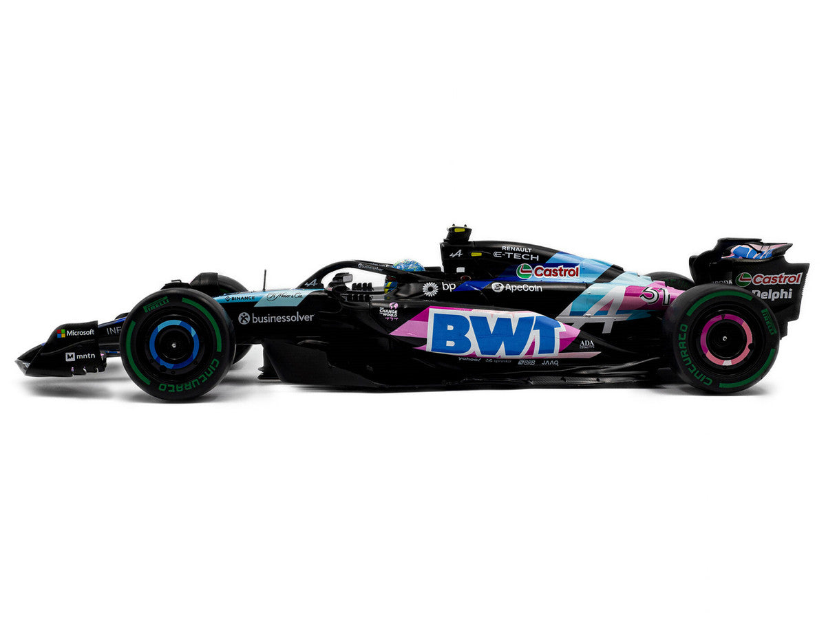 Alpine A524 #31 Esteban Ocon "BWT" 2nd Place F1 "Sao Paulo GP" (2024) "Competition" Series 1/18 Diecast Model Car by Solido