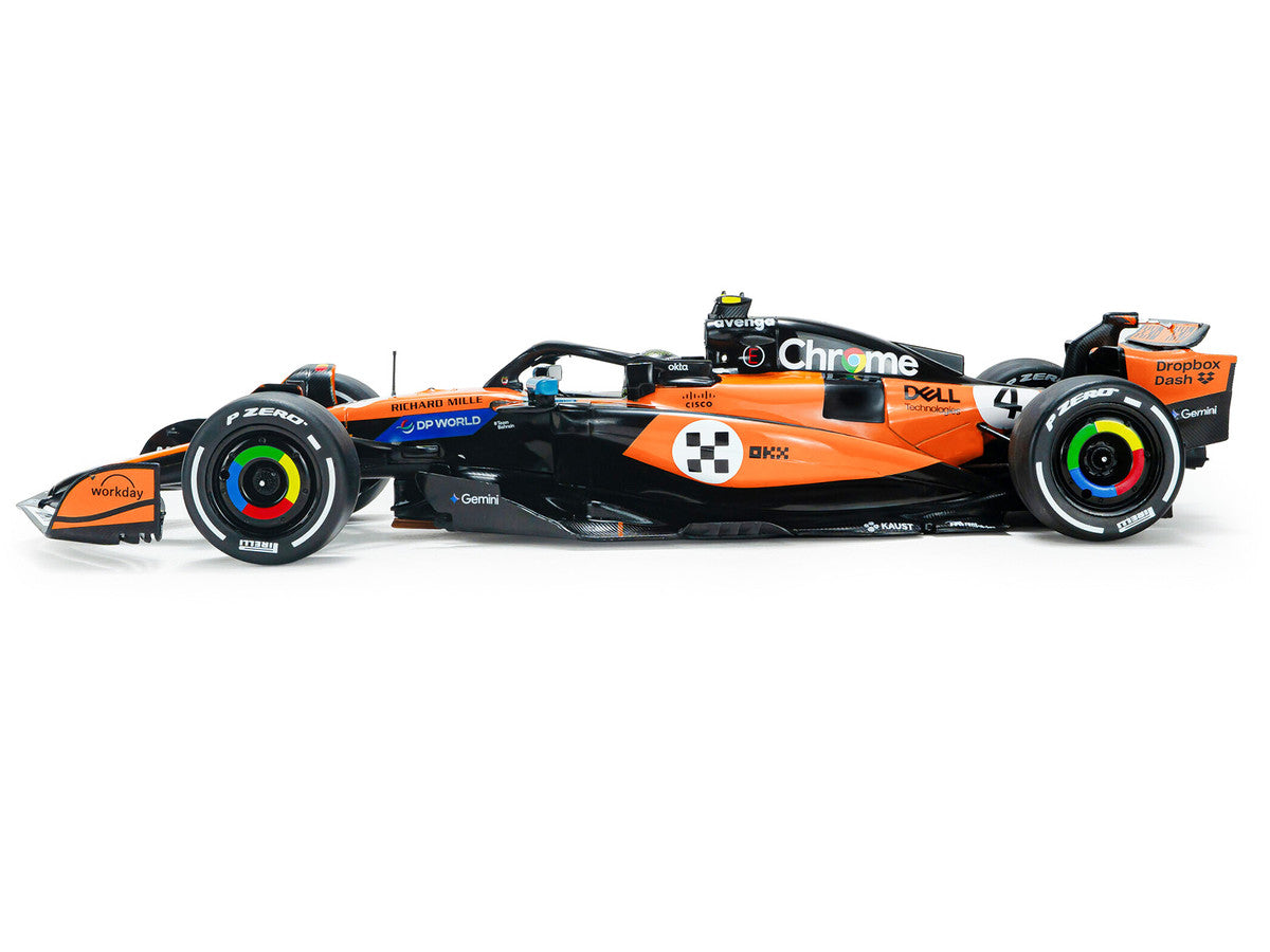 McLaren MCL39 #4 Lando Norris "OKX" Winner Formula One F1 "Monaco GP" (2025) "Competition" Series 1/18 Diecast Model Car by Solido