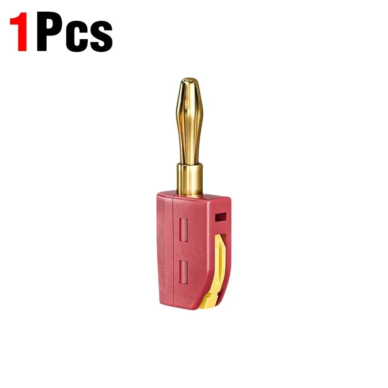 1-6PCS Portable 32A 4mm Banana Plug Solderless Quick Connect High Current Gold-Plated Connectors Audio Copper Speakers Amplifier