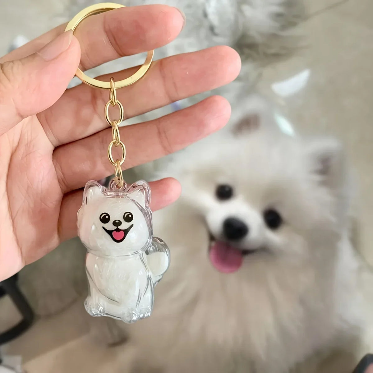 Transparent Dog Hair Storage Pendant Dog Hair Collector Keychain Pet Hair Memorial Bottle for Pet Lovers DIY Memorial Keychain