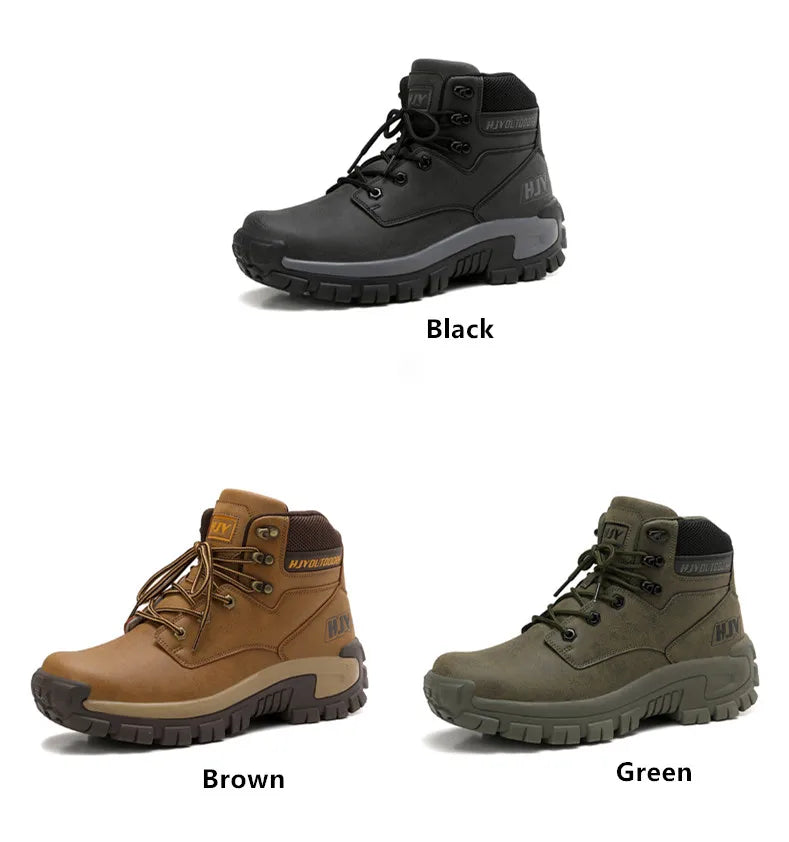 New Men's Boots Fashion Outdoor Boots Breathable Hiking Boots Autumn Shoes Sneakers Lightweight Non-slip Men Desert Ankle Boots