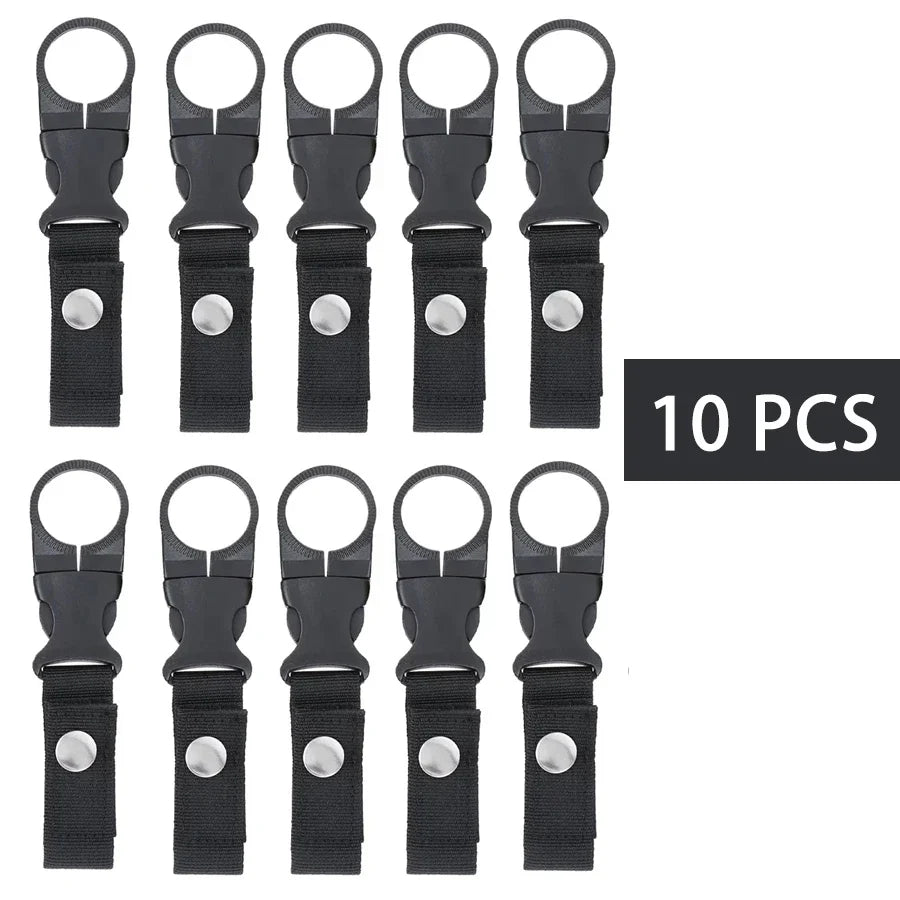 Webbing Water Bottle Holder Climbing Carabiner Belt Backpack Hanger Hooks Clip Multifunction Water Bottle Nylon Buckle Hook Clip