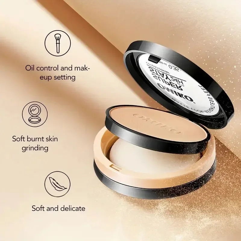 Loose Powder 3Colors Face Pressed Powder Long Lasting Oil Control Makeup Mineral Powder Natural Concealer Contour Face Cosmetics