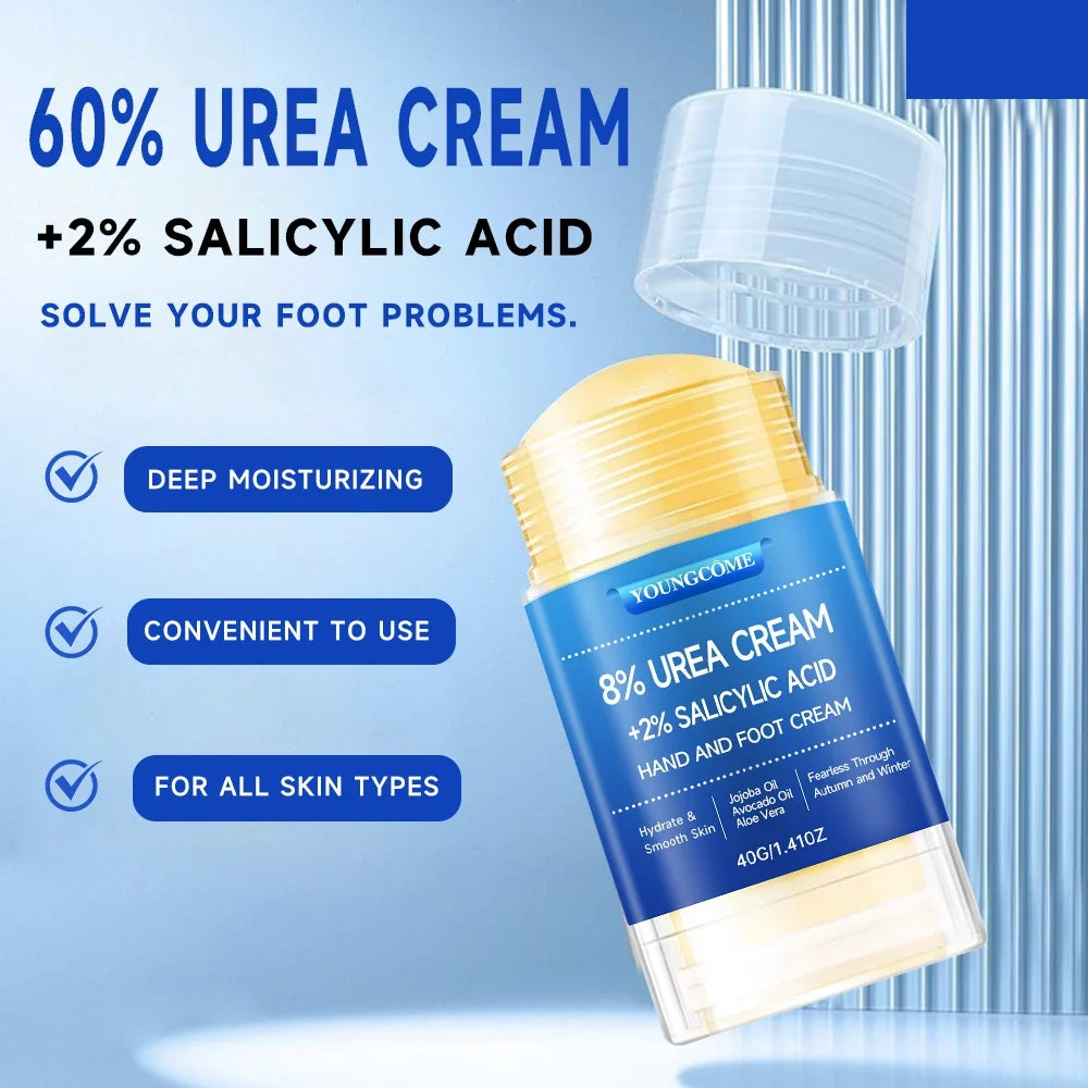 8% Yoicream Foot Plus 2% Salicylic Acid Foot Cream and Hand Cream Maximum Strength Hyaluronic Acid, Tea Tree Included
