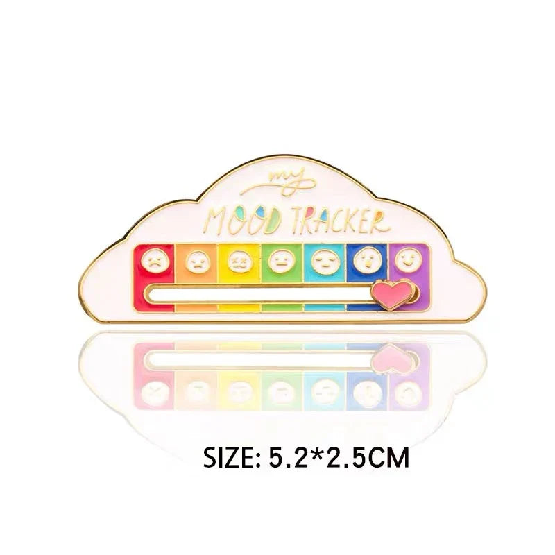 Mood Expression Pins for Women Men My Social Battery Brooches on Clothes Funny Alloy Badge Gifts