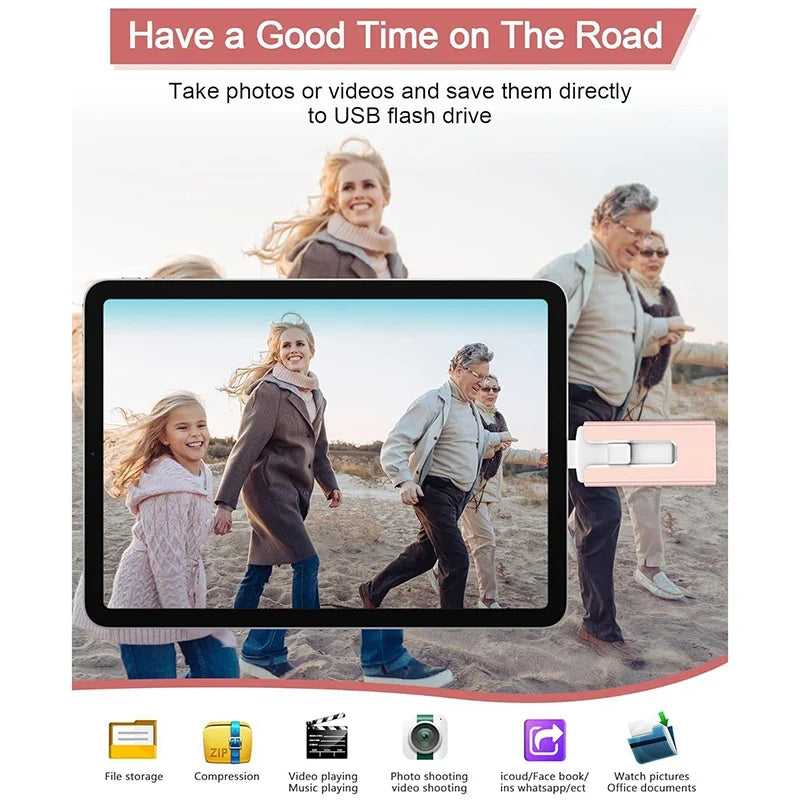 4 In1 OTG Micro USB 3.0  Flash Drive  Dual purpose Android TYPE-C Pen Drive Mobile Micro USB Memory Stick Drive Free For iPhone