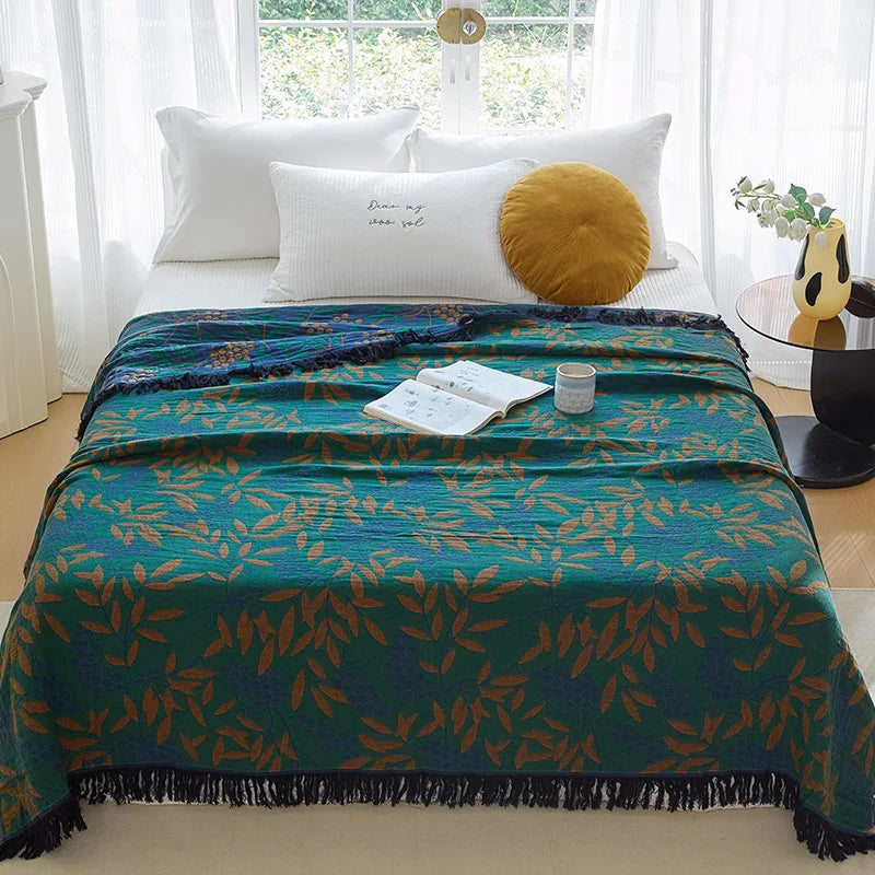Nordic Throw Blanket For Beds Cotton Double Sided Sofa Cover Sofa Cushion Soft Blanket Leisure Bedspread Four Seasons Thin Quilt